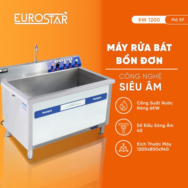 Máy rửa bát bồn đơn công nghiệp XW1200