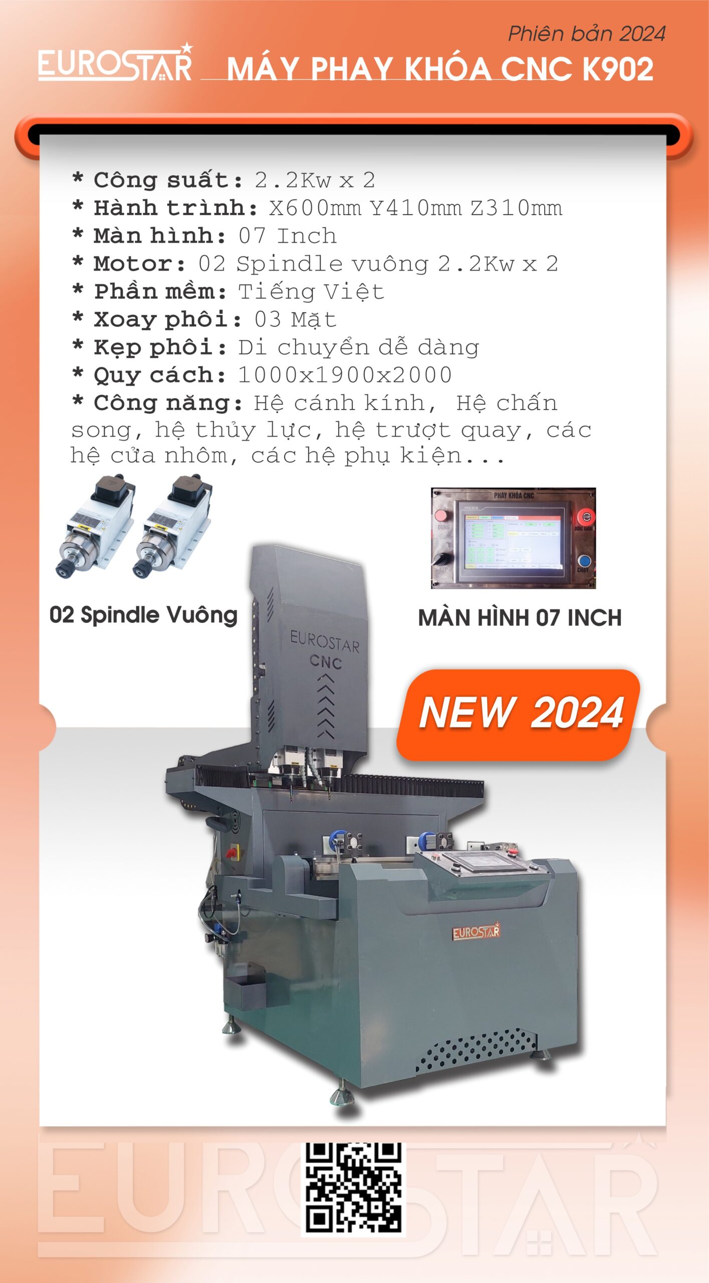 Máy Khoét Khóa CNC K902