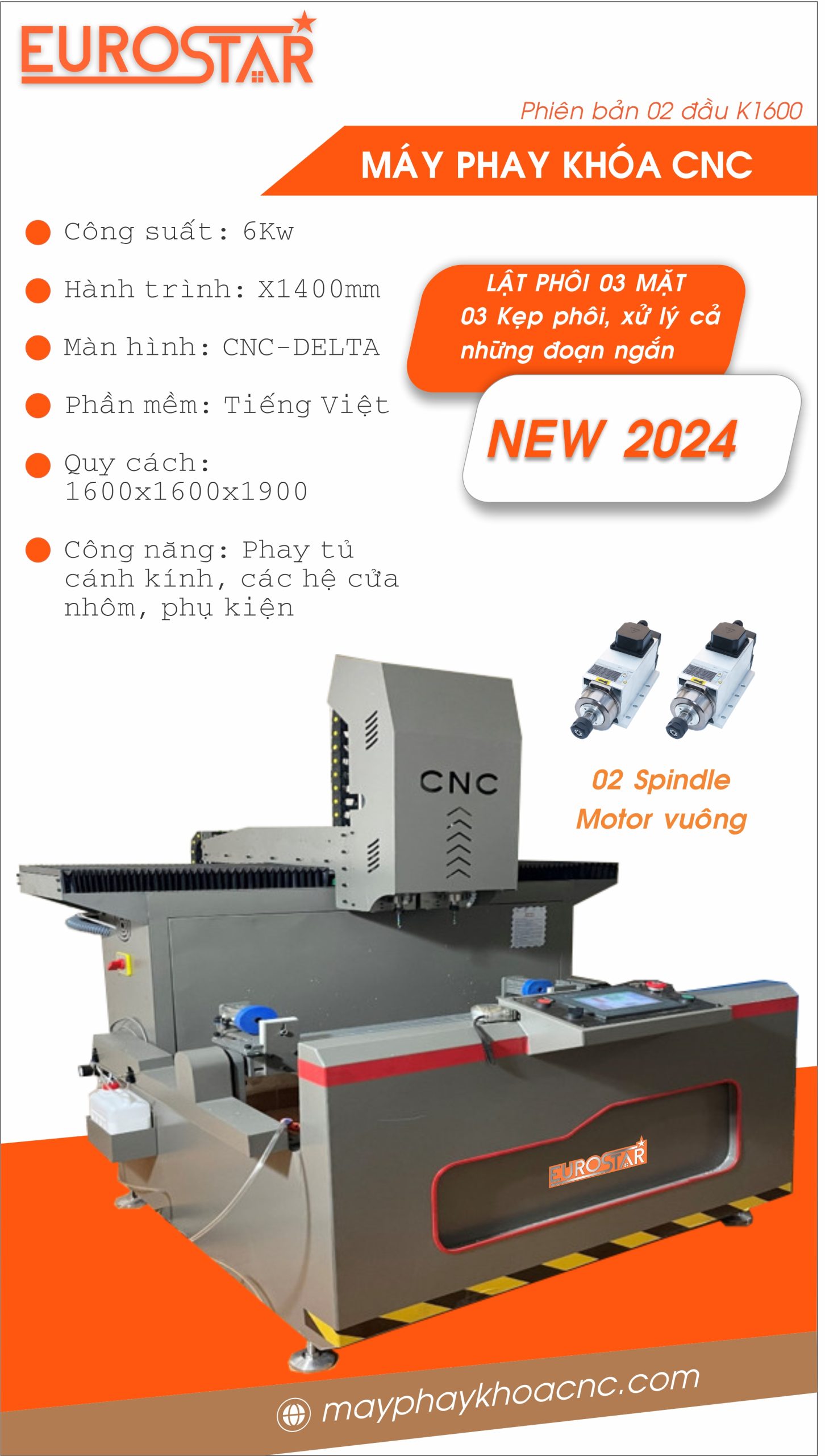 Máy Phay Khóa CNC K1600