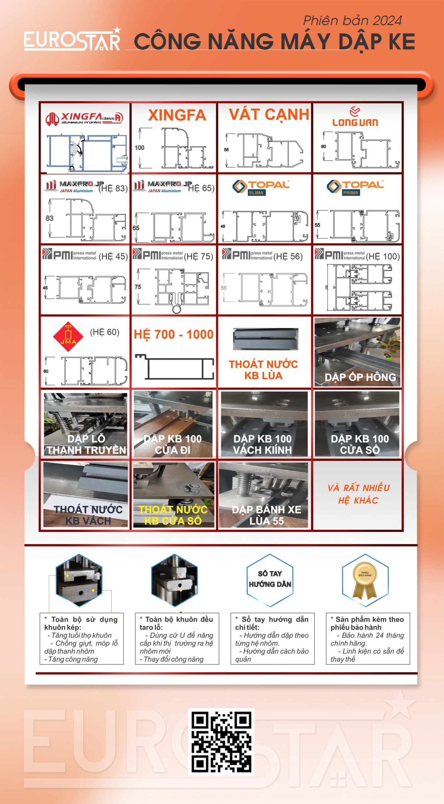 các hệ nhôm máy dập ke vĩnh cửu tiết kiệm