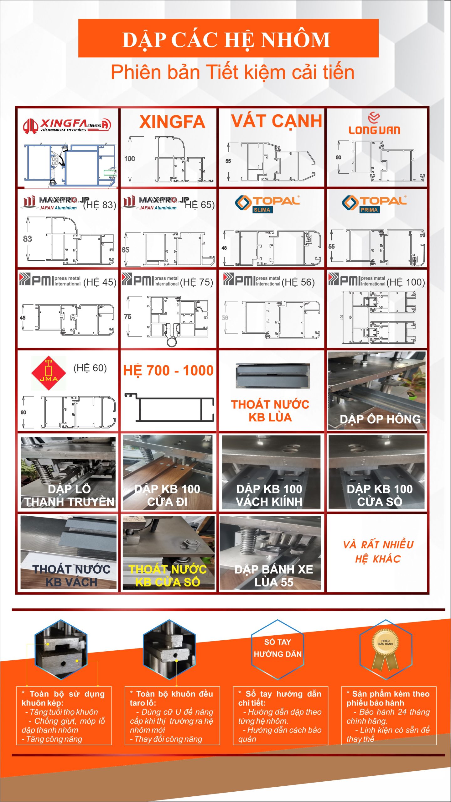 máy sản xuất cửa nhôm uy tín Máy dập ke giá rẻ