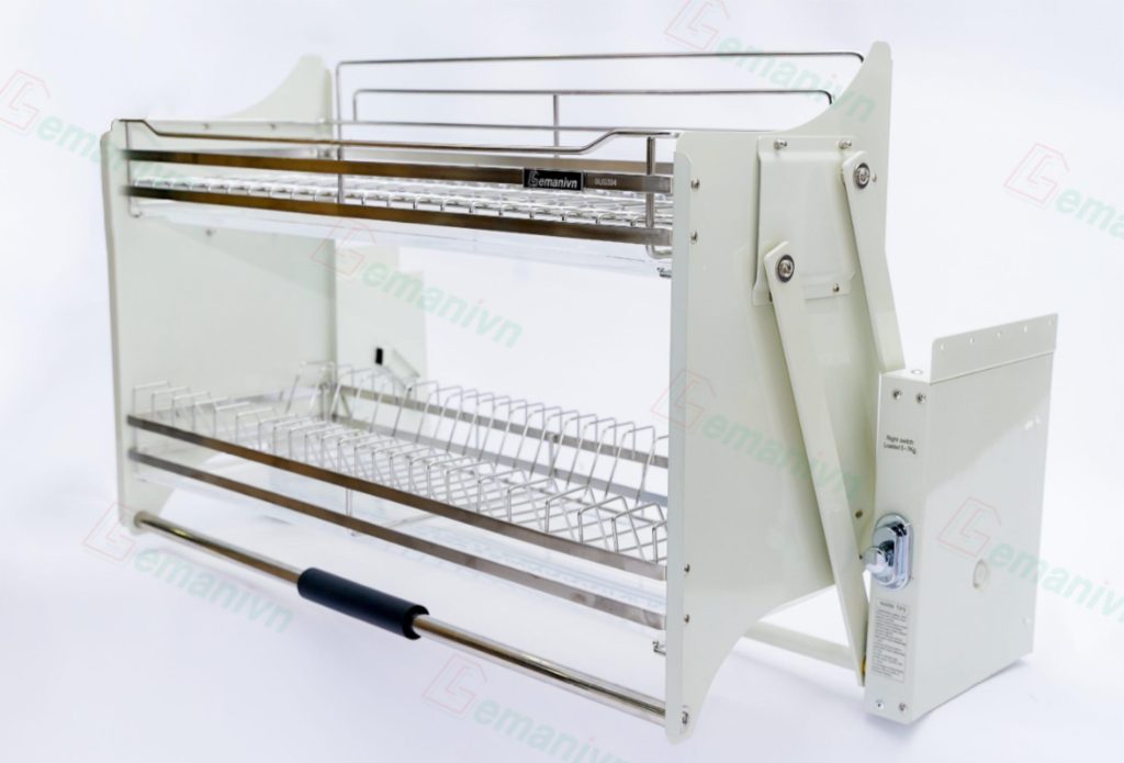 giá bát đĩa di động nâng hạ