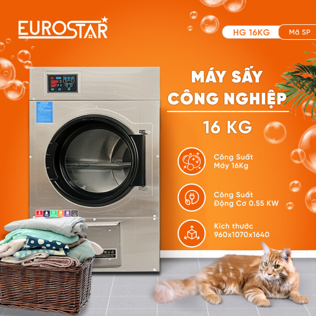 MÁY SẤY CÔNG NGHIỆP 16KG