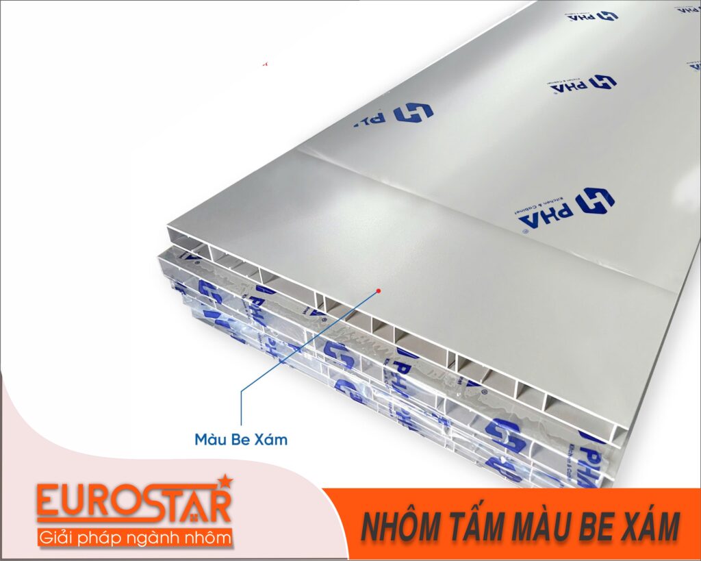 nhôm TẤM MÀU BE XÁM