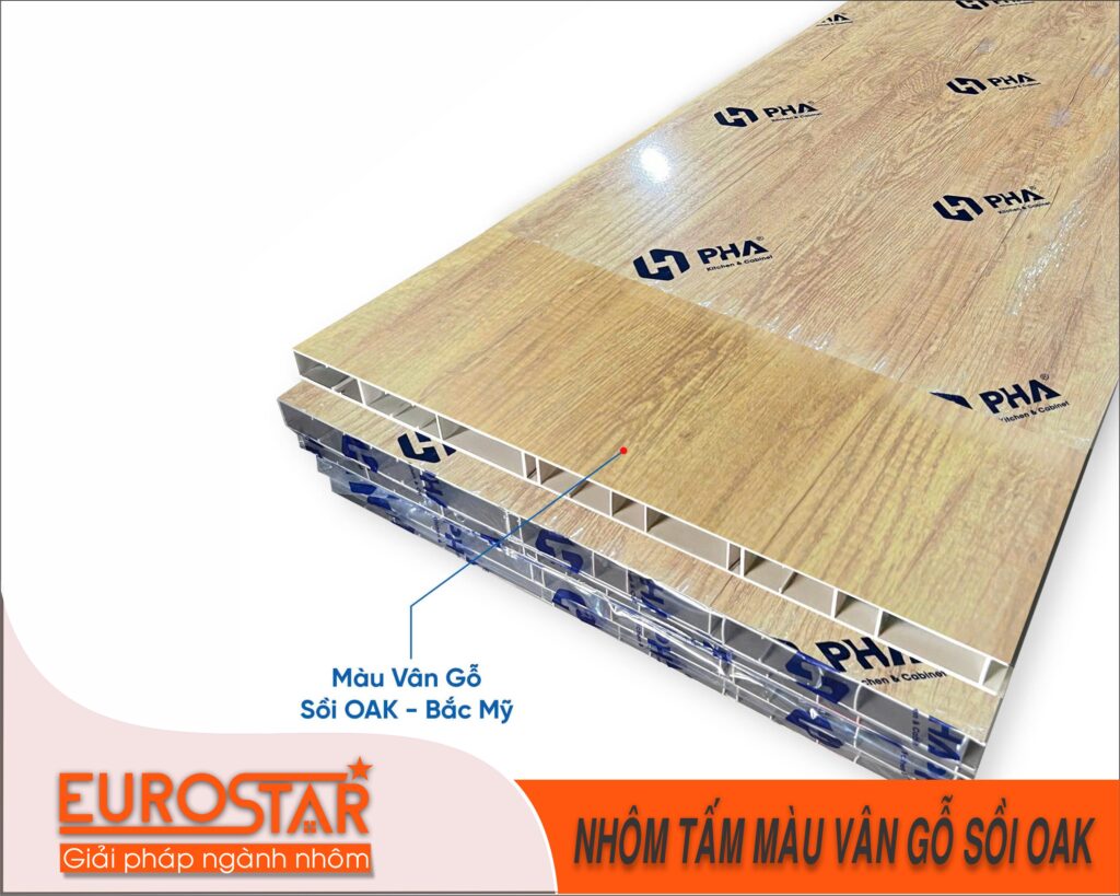 nhôm TẤM MÀU VÂN GỖ SỒI OAK