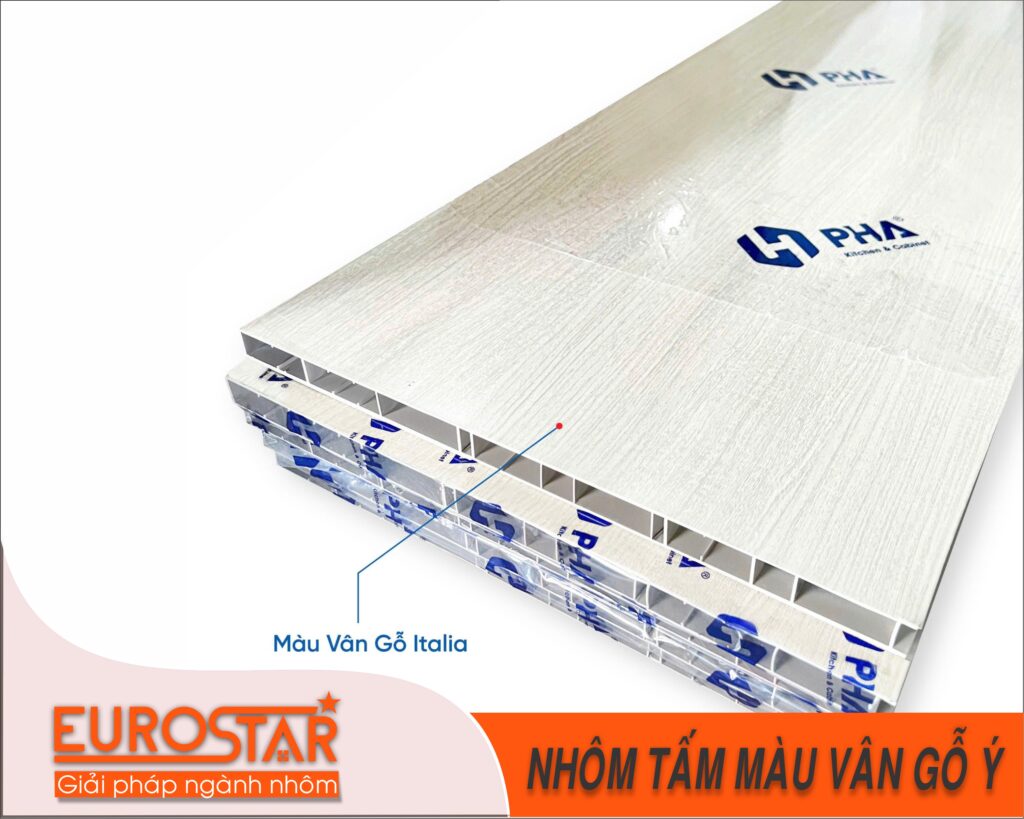 nhôm TẤM MÀU VÂN GỖ Ý
