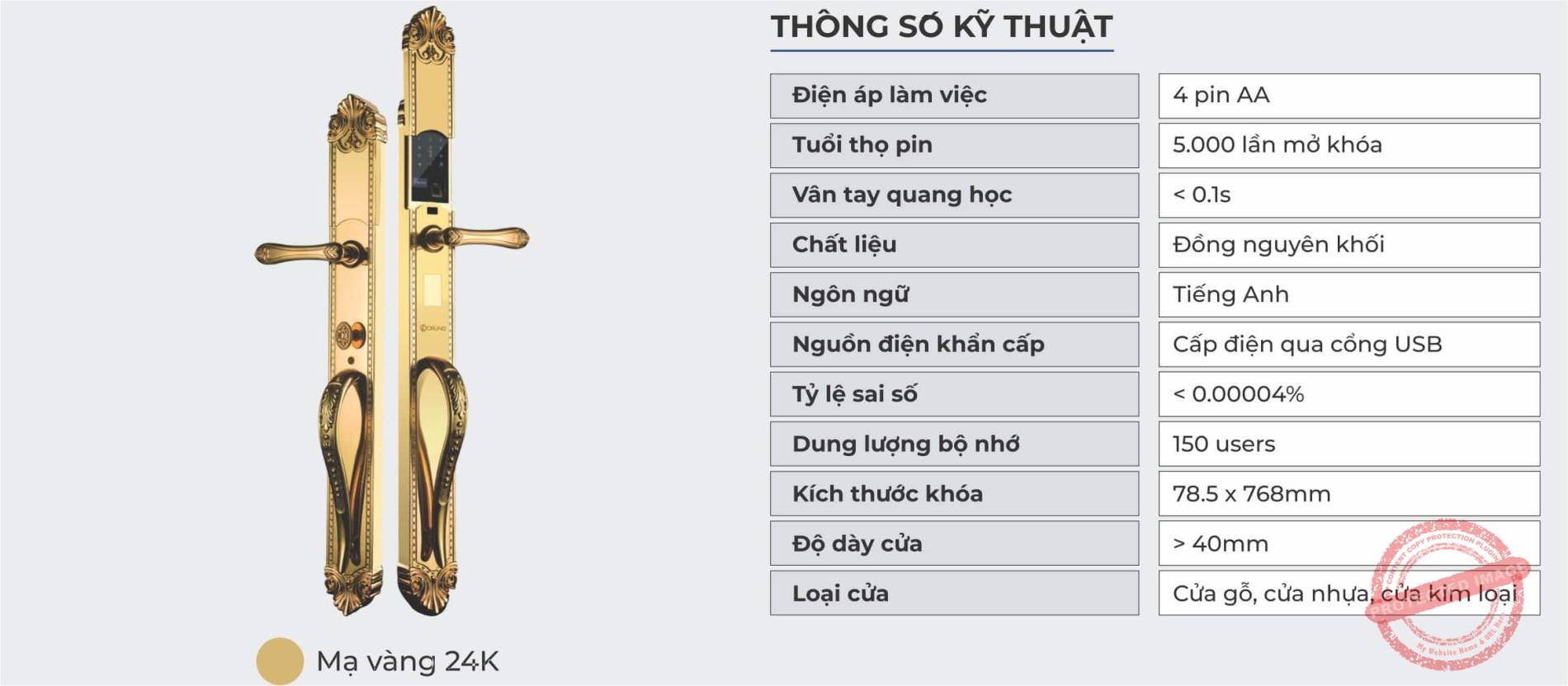 Khóa biệt thự KBT06