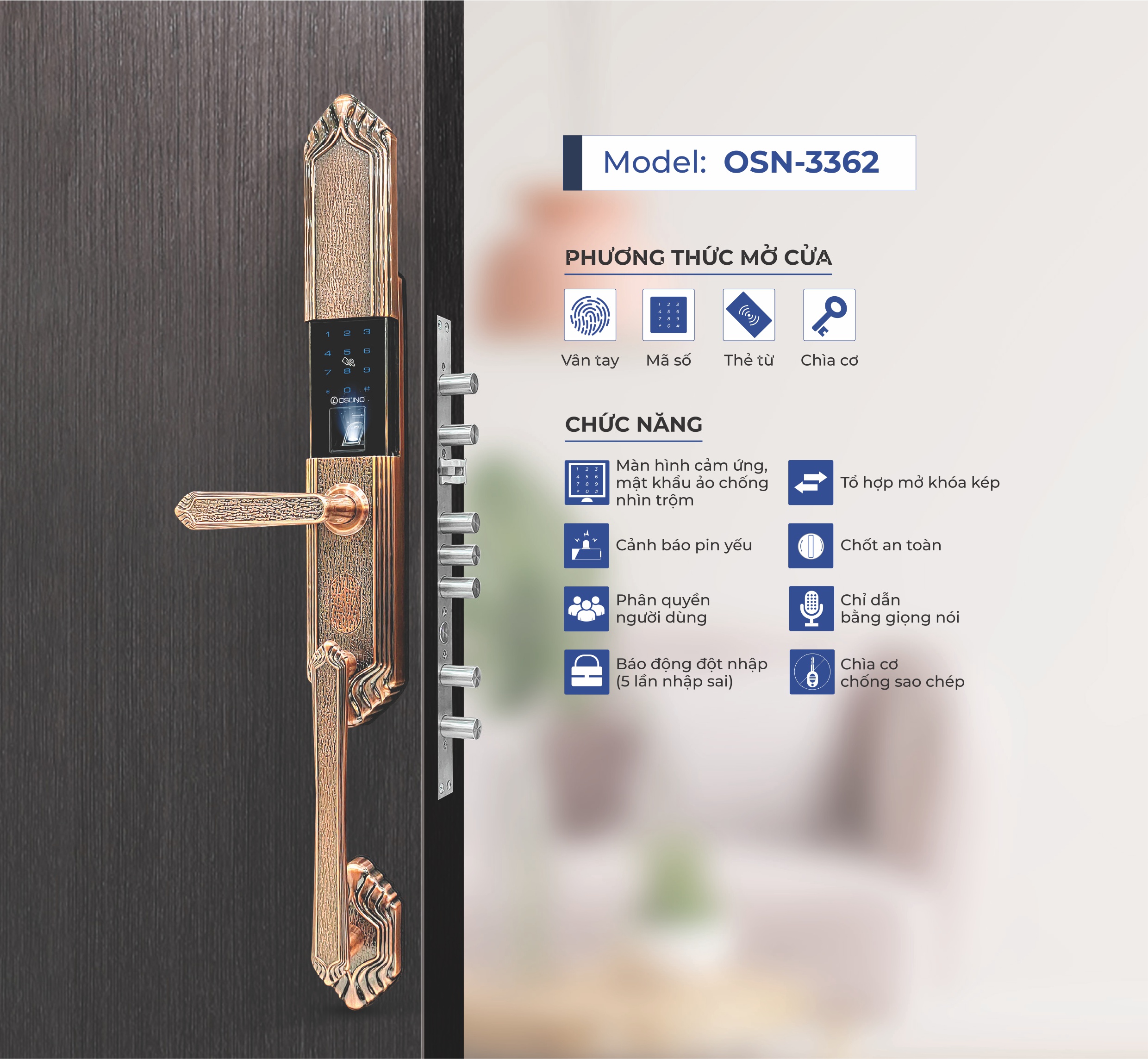 Khóa biệt thự OSN-3362