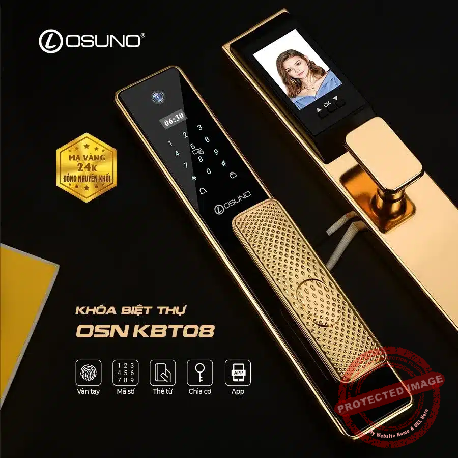 Khóa biệt thự mạ vàng KBT08