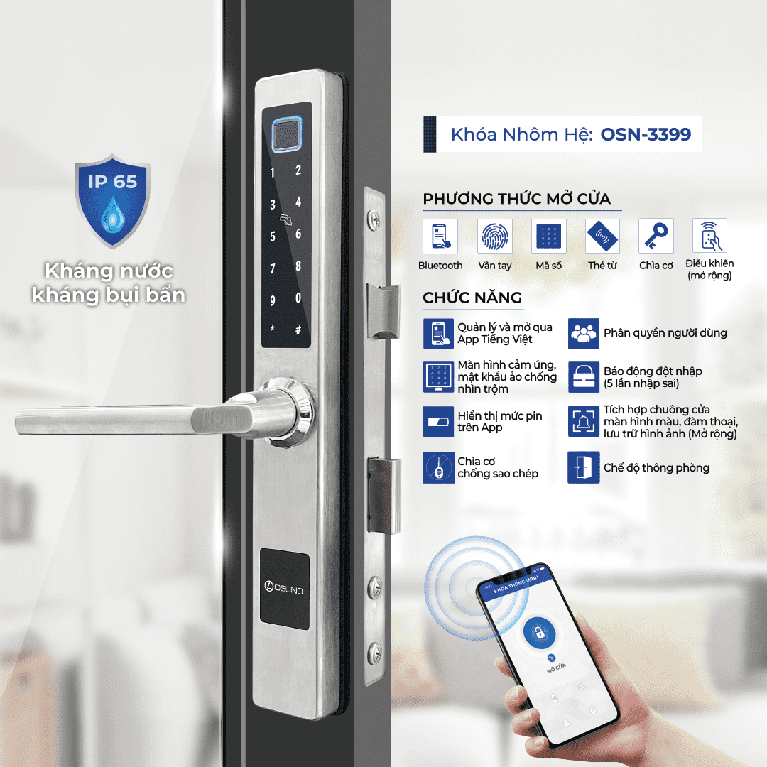 Khóa cửa nhôm OSN-3399