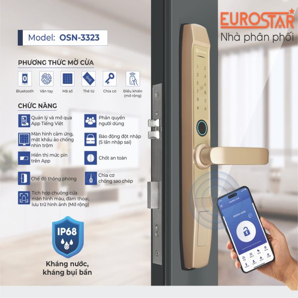 Khóa cửa nhôm OSN-3323