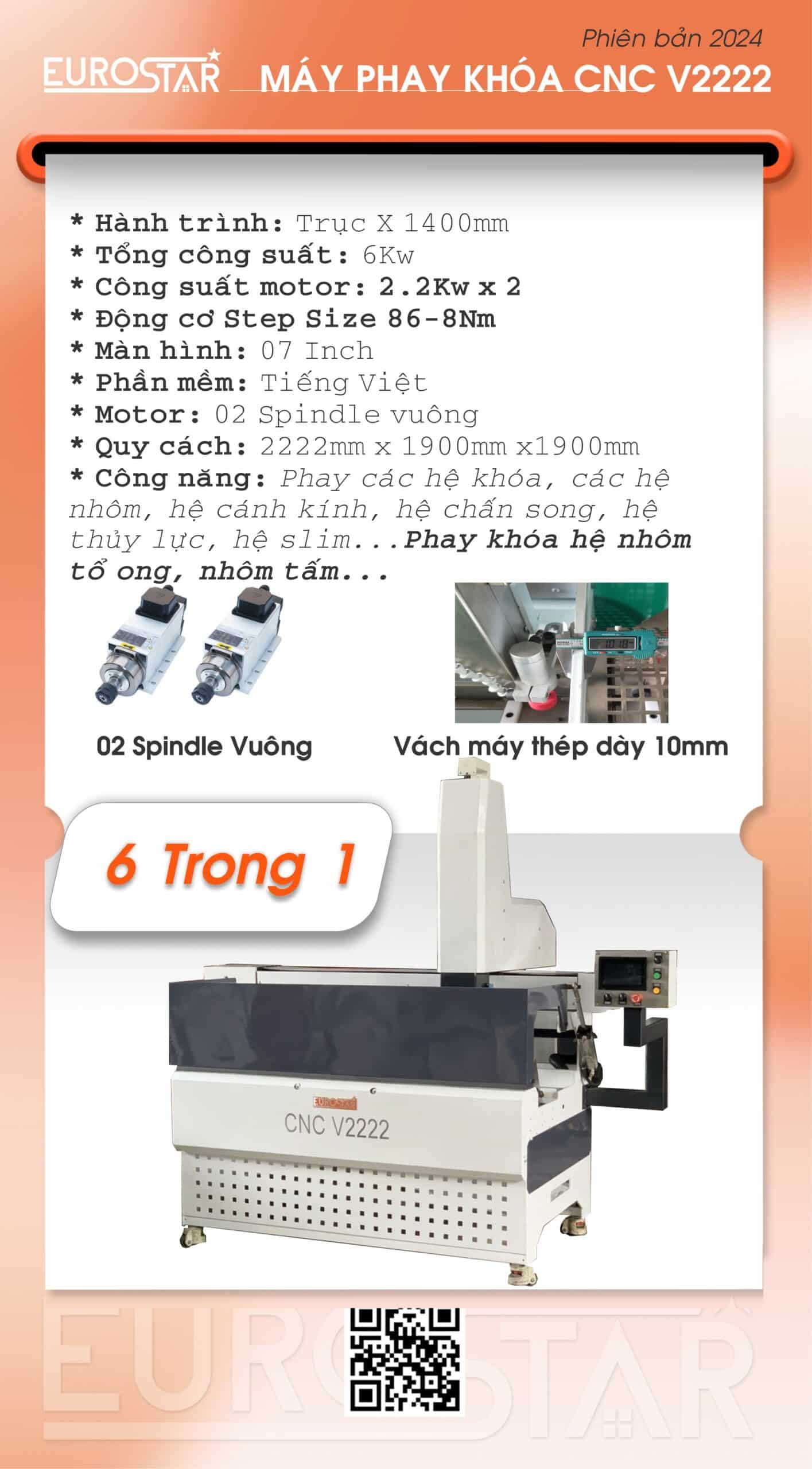 Máy khoét khóa CNC V2222