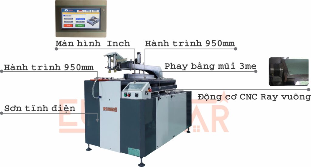 Máy Cắt Phay Nhôm Tấm CNC E950X3