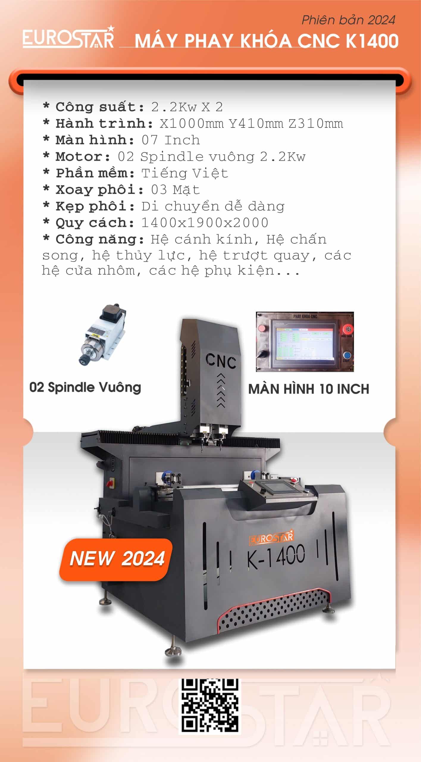 Máy Khoan Khóa CNC K1400