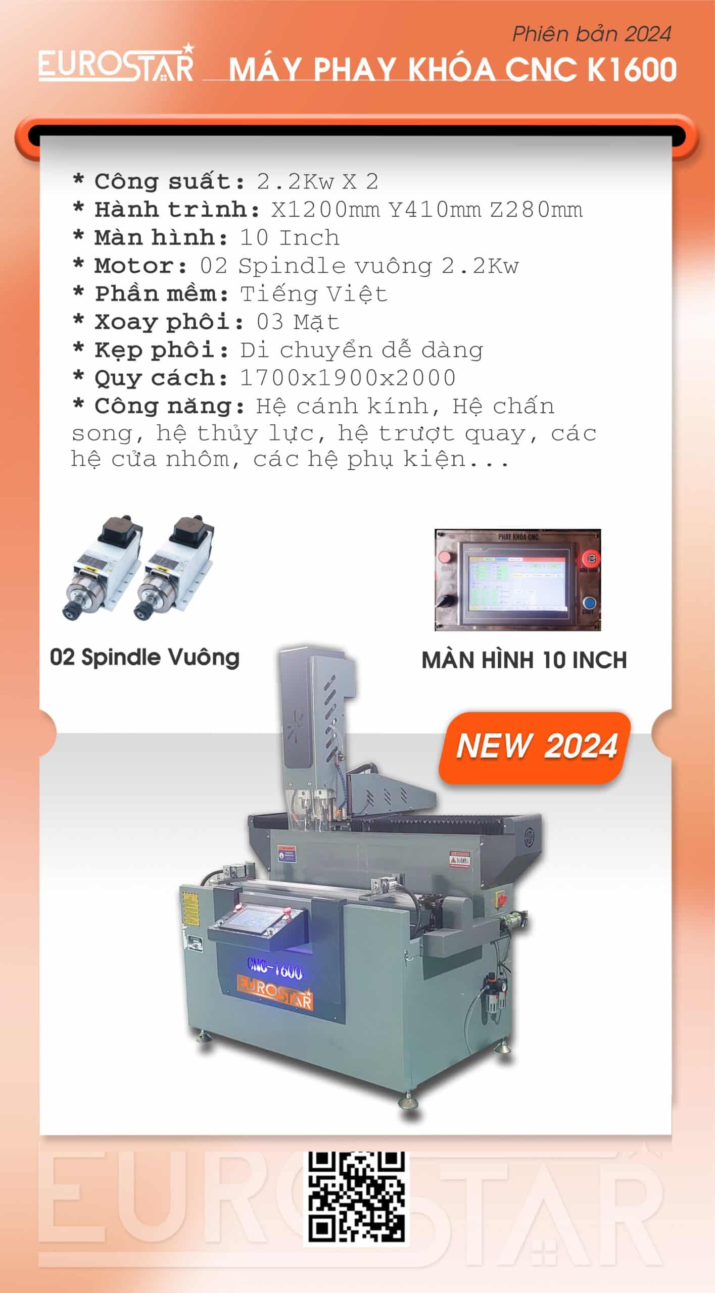 Máy Khoét Khóa CNC K1600