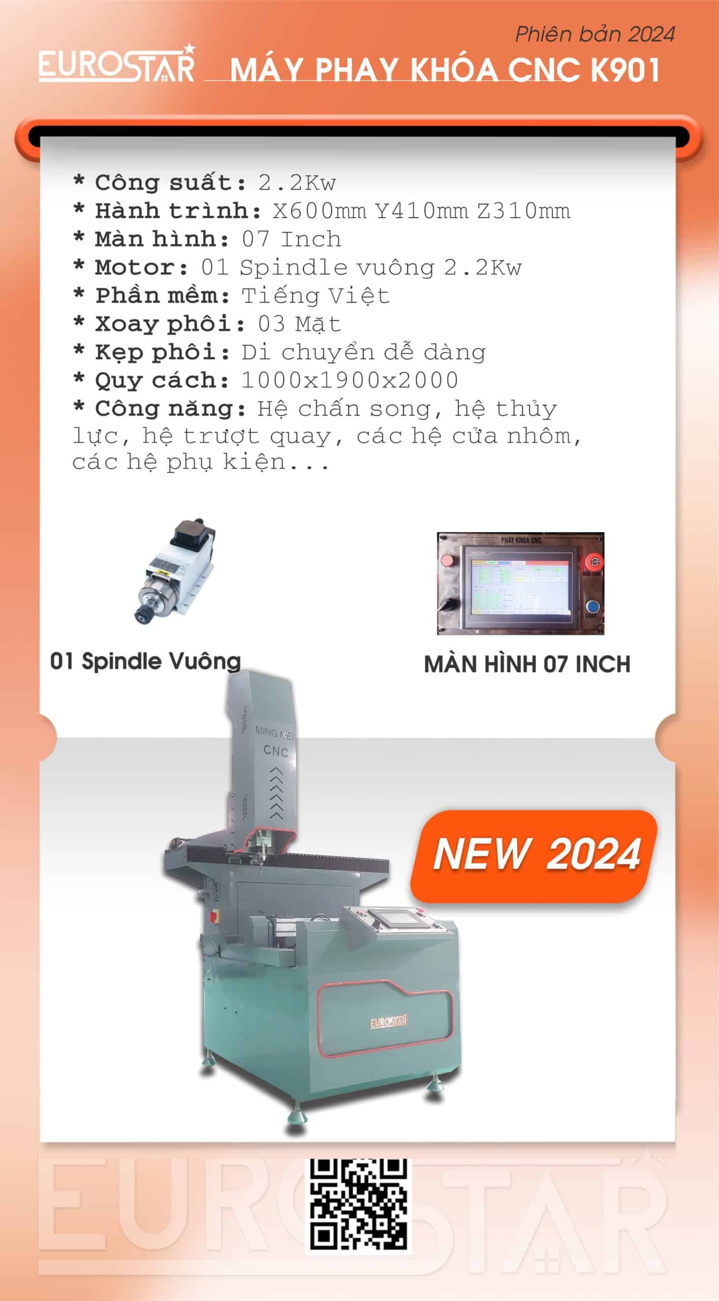 Máy Khoét Khóa CNC K901