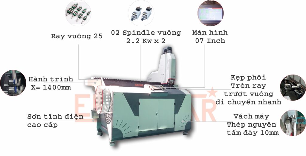 Máy KHOAN khóa CNC V2000