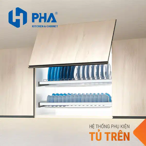 Giá bát đĩa 2 tầng cố định