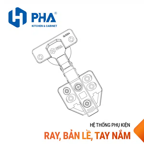 Alternative view of Bản lề 3D giảm chấn thủy lực