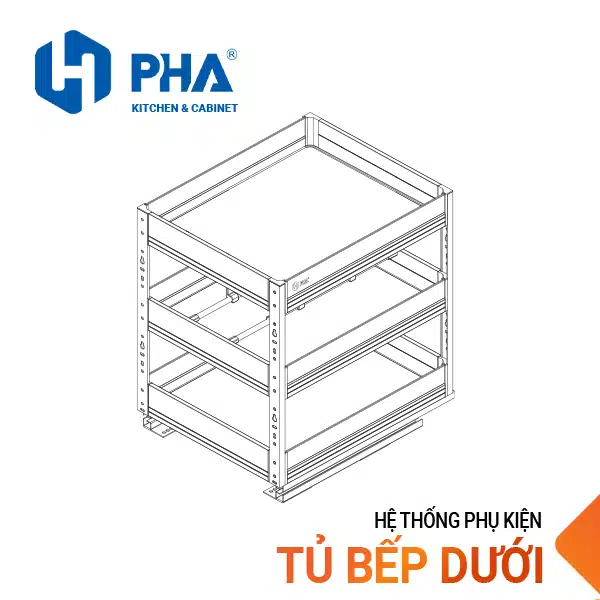 Alternative view of Giá gia vị 3 tầng – kính