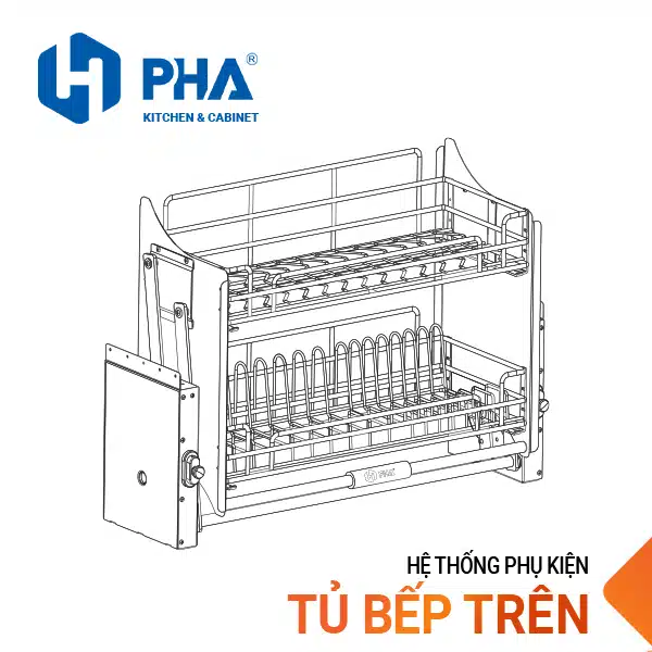 Alternative view of Giá bát di động nan Oval – Inox 304
