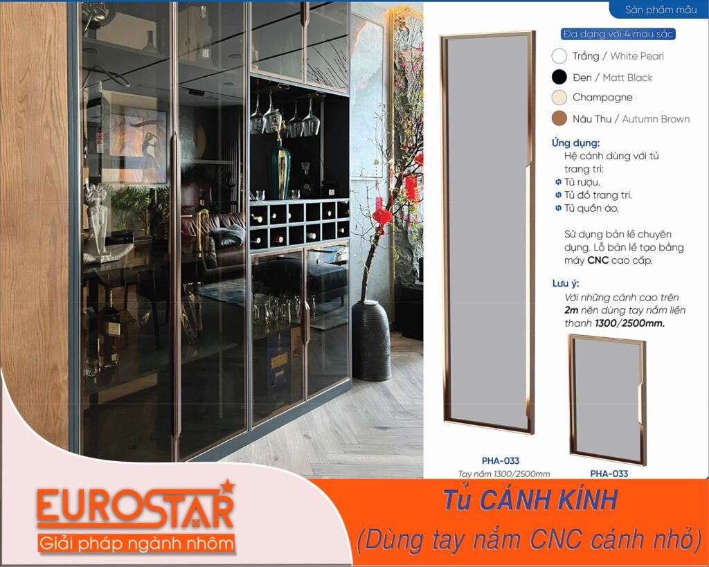 Tủ trưng bày cánh kính