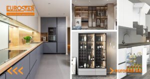 Tủ nhôm nội thất cánh kính, xu hướng mới 2025