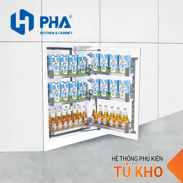 Tủ đồ khô Oval cánh mở (03 Tầng) - Kính