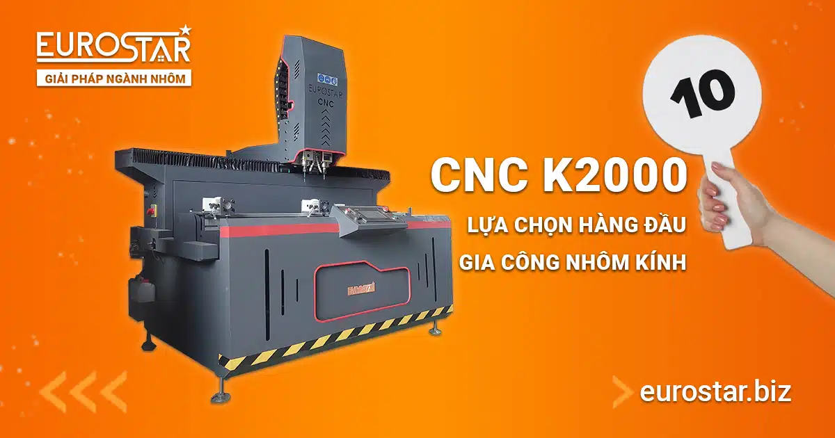 Máy Phay Khóa CNC K2000, lựa chọn hàng đầu cho gia công nhôm kính