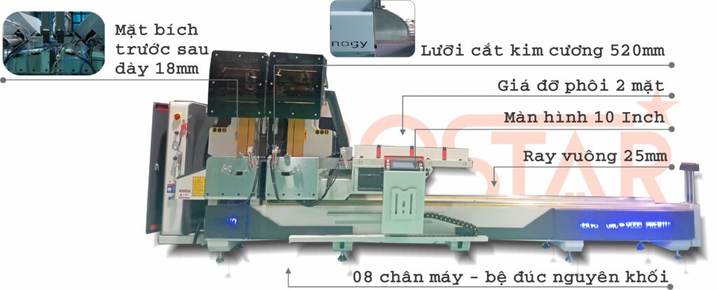 Máy Cắt Nhôm CNC Lưỡi 570mm