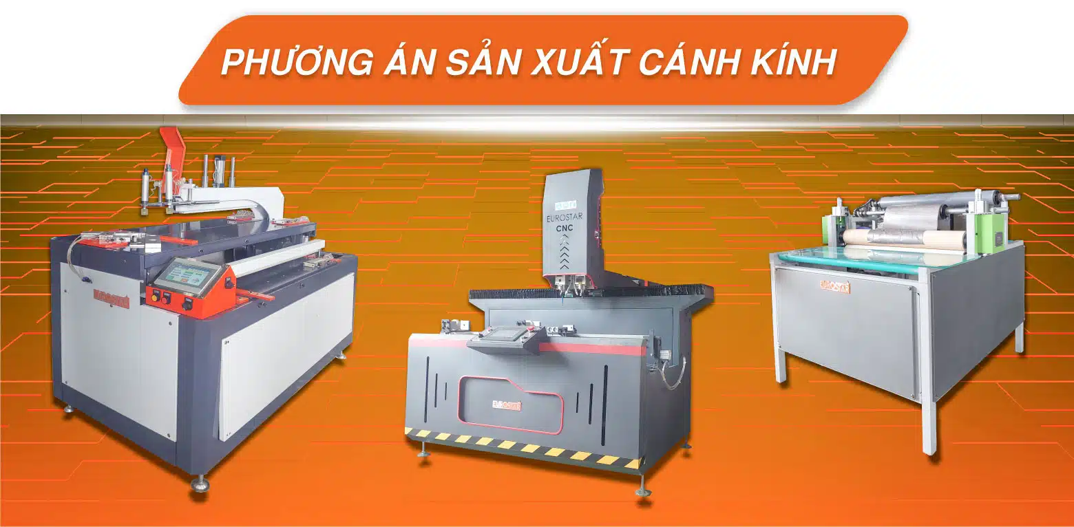 máy sản xuất nhôm cánh kính