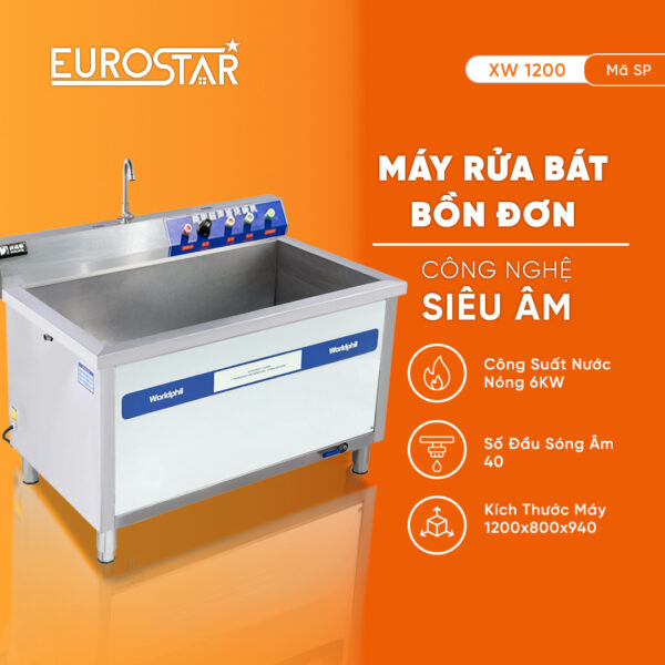 Máy rửa bát bồn đơn công nghiệp XW1200