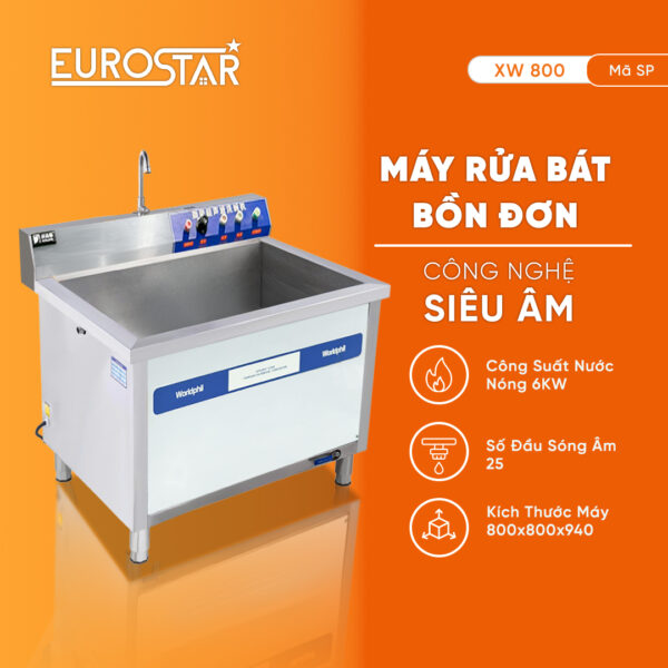 Máy rửa bát bồn đơn công nghiệp XW800